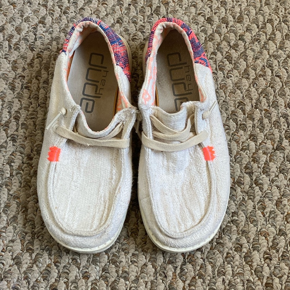 Hey Dude Wendy Funk Pink Beige Size 5